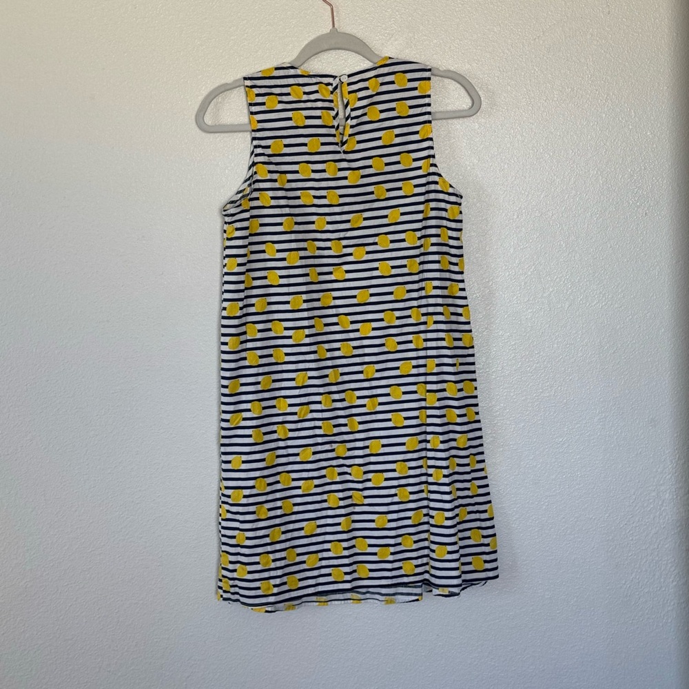 J Gee Lemon Print Sleeveless Shift Sheath Dress A Line 100% Cotton S - Picture 5 of 13